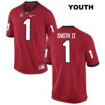 Youth Georgia Bulldogs NCAA #1 Christopher Smith II Nike Stitched Red Authentic College Football Jersey IUE0154WJ